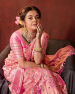 Soft Lichi Silk Saree with Rich Pallu & Jacquard Work – Contrast Blouse | Premium Quality