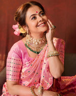 Soft Lichi Silk Saree with Rich Pallu & Jacquard Work – Contrast Blouse | Premium Quality