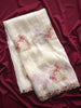 Ridhima Pure Paper Silk Crush Saree with Swarovski Floral Embroidery & Benarasi Silk Blouse