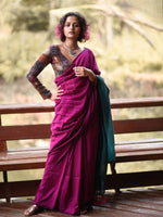 Mal Cotton Saree with Contrast Blouse & Pallu | Beautiful Latkans | Premium Quality