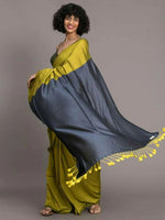Mal Cotton Saree with Contrast Blouse & Pallu | Beautiful Latkans | Premium Quality