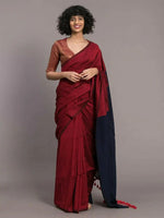Mal Cotton Saree with Contrast Blouse & Pallu | Beautiful Latkans | Premium Quality