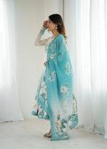 Premium Organza Silk Anarkali with Dupatta & Pant