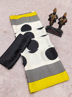 Japan Satin Saree with Matching Blouse | Super Soft Lightweight Fabric | Elegant Daily & Party Wear image 2