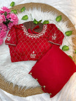Pure Soft Crunchy Silk Saree with Hand Work Khatli Border & Aarco image 0