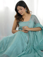 Elegant Crunchy Silk Anarkali Set with Sirozki Work & Dupatta – Fully Stitched image 6