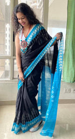 Elegant Plain Linen Saree with Digital Print & Blouse image 14