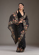 SARIKA Soft Crunchy Silk Saree with Elegant Multi-Thread Work & Piping Lace Border image 5