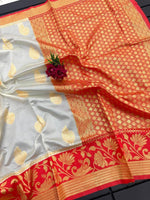 Soft Silk Saree with Rich Jacquard Border – Wedding & Party Wear image 4