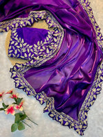 Vrunda Designer Jimmy Choo Silk Saree with Embroidered Blouse image 0