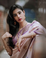 Elegant Soft Lichi Silk Saree with Jacquard Border image 2