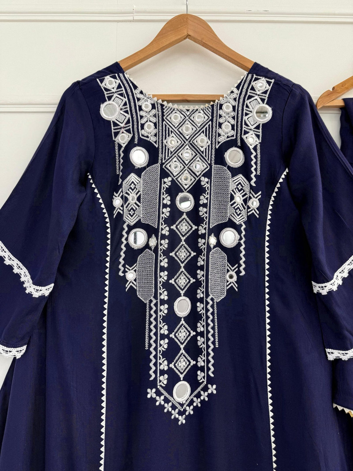 Elegant Reyon Cotton 2-Piece Set with Real Mirror Work image 20