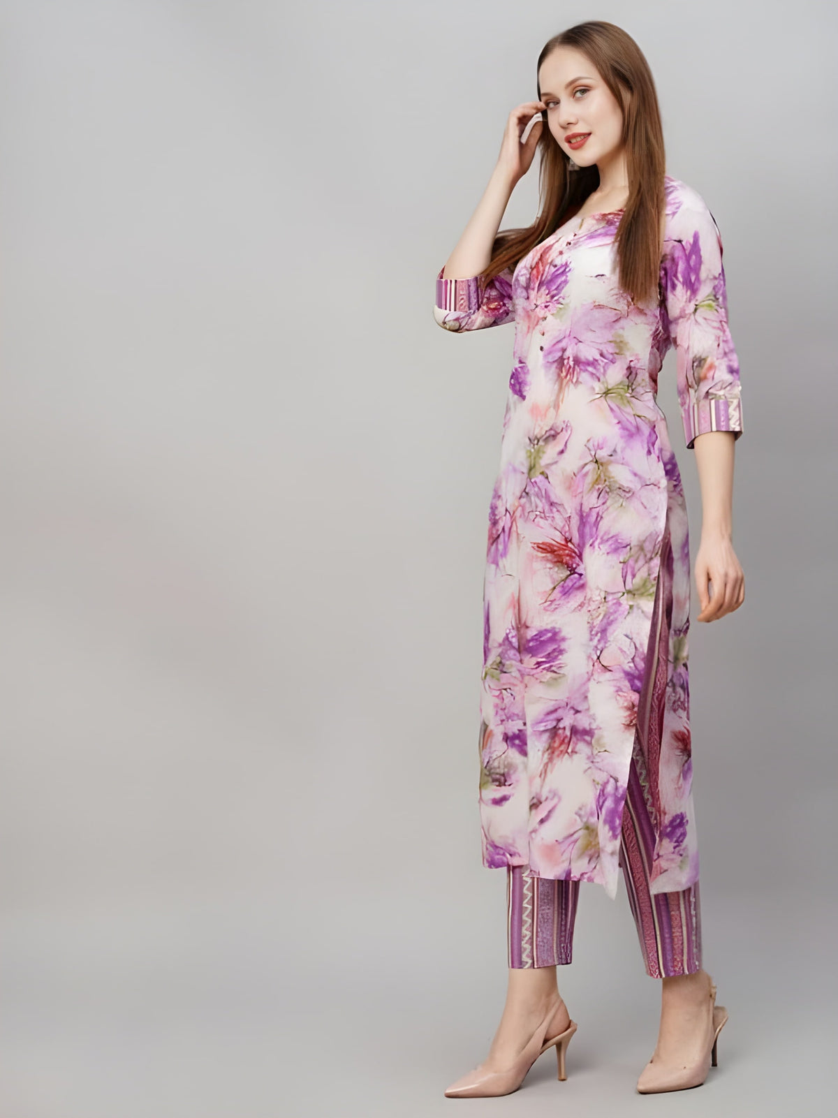 Shagun Women’s Slub Cotton Kurti with Pant | Festival Special Ethnic Wear Set | Premium Quality
