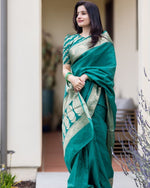 Banarasi Soft Lichi Silk Saree with Rich Jacquard Weaving image 3