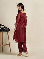 Bit-Butta Embroidery Lace Border Kurti with Pant & Dupatta Set | Organza Fabric | Festive Collection