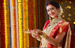 Soft Silk Saree with Rich Jacquard Border – Wedding & Party Wear image 1