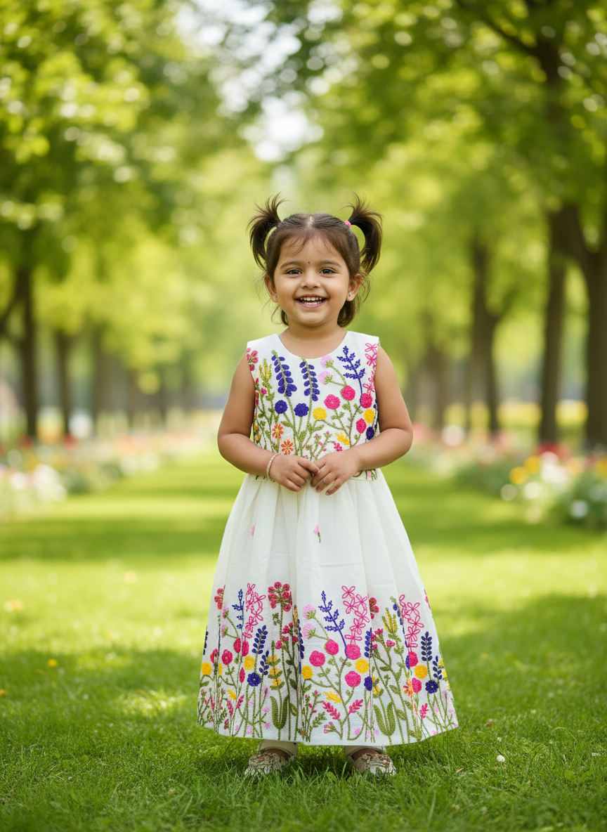 Kids Pure Cotton Silk Lahenga Choli – Thread Border Work | Festive & Party Wear