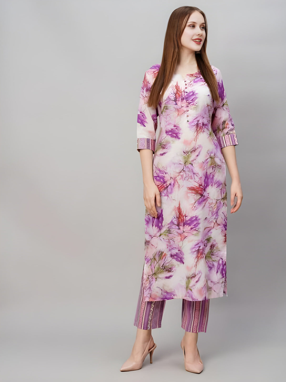 Shagun Women’s Slub Cotton Kurti with Pant | Festival Special Ethnic Wear Set | Premium Quality