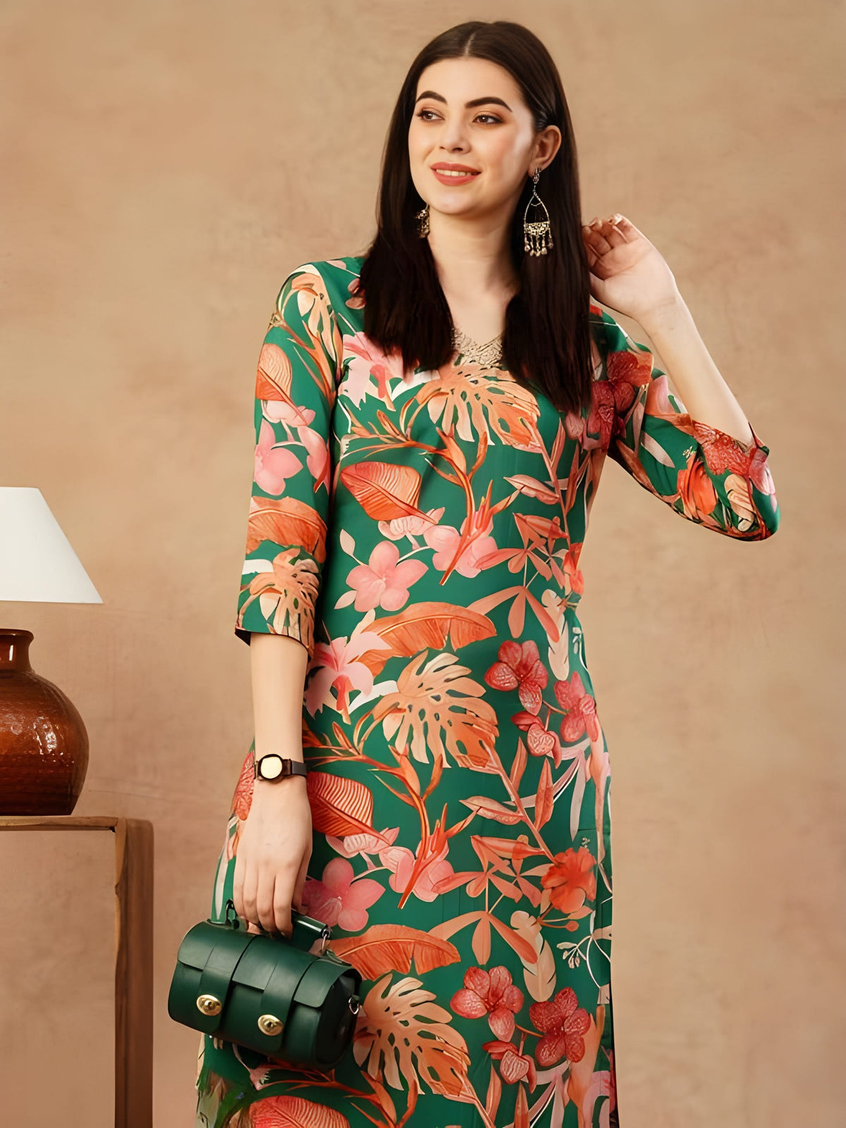 Panghat Slub Cotton Kurti with Pant Set | Womenβs Stylish Daily & Festive Wear