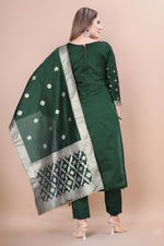 Zara Wine Jacquard Kurti with Pant & Dupatta Set | Free Size | Super Heavy Premium Quality
