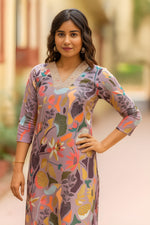 Kesar Embroidered Kurti with Pant Set | Slub Cotton Fabric | Festive & Party Wear Outfit