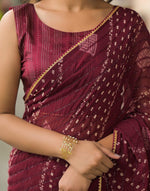 Rim-Zim Bandhani Georgette Silk Saree | Printed with Dori Work Border & Fancy Tapeta Blouse