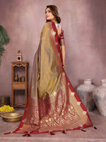 Sanmati - Pure Handloom Kalamkari Silk Saree with Zari Border & Grand Pallu | Premium Sustainable Saree