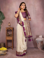 Sanmati - Pure Handloom Kalamkari Silk Saree with Zari Border & Grand Pallu | Premium Sustainable Saree