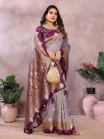 Sanmati - Pure Handloom Kalamkari Silk Saree with Zari Border & Grand Pallu | Premium Sustainable Saree