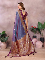 Sanmati - Pure Handloom Kalamkari Silk Saree with Zari Border & Grand Pallu | Premium Sustainable Saree