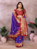 Sanmati - Pure Handloom Kalamkari Silk Saree with Zari Border & Grand Pallu | Premium Sustainable Saree