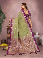 Sanmati - Pure Handloom Kalamkari Silk Saree with Zari Border & Grand Pallu | Premium Sustainable Saree