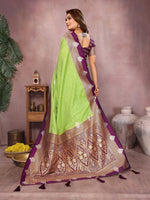 Sanmati - Pure Handloom Kalamkari Silk Saree with Zari Border & Grand Pallu | Premium Sustainable Saree