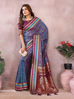 Sndar - Pure Handloom Kalamkari Silk Saree with Zari Border & Grand Pallu | Premium Sustainable Fashion