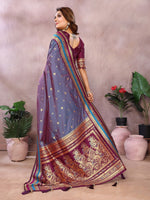 Sndar - Pure Handloom Kalamkari Silk Saree with Zari Border & Grand Pallu | Premium Sustainable Fashion