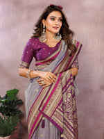 Sndar - Pure Handloom Kalamkari Silk Saree with Zari Border & Grand Pallu | Premium Sustainable Fashion