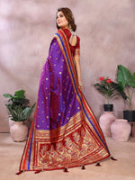 Sndar - Pure Handloom Kalamkari Silk Saree with Zari Border & Grand Pallu | Premium Sustainable Fashion