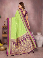 Sndar - Pure Handloom Kalamkari Silk Saree with Zari Border & Grand Pallu | Premium Sustainable Fashion