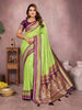 Sndar - Pure Handloom Kalamkari Silk Saree with Zari Border & Grand Pallu | Premium Sustainable Fashion
