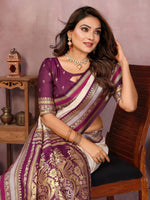 Sndar - Pure Handloom Kalamkari Silk Saree with Zari Border & Grand Pallu | Premium Sustainable Fashion