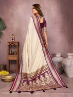 Sndar - Pure Handloom Kalamkari Silk Saree with Zari Border & Grand Pallu | Premium Sustainable Fashion