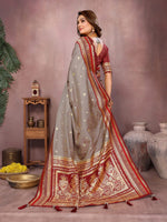 Sndar - Pure Handloom Kalamkari Silk Saree with Zari Border & Grand Pallu | Premium Sustainable Fashion