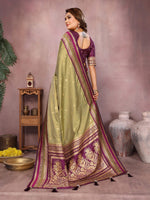Sndar - Pure Handloom Kalamkari Silk Saree with Zari Border & Grand Pallu | Premium Sustainable Fashion