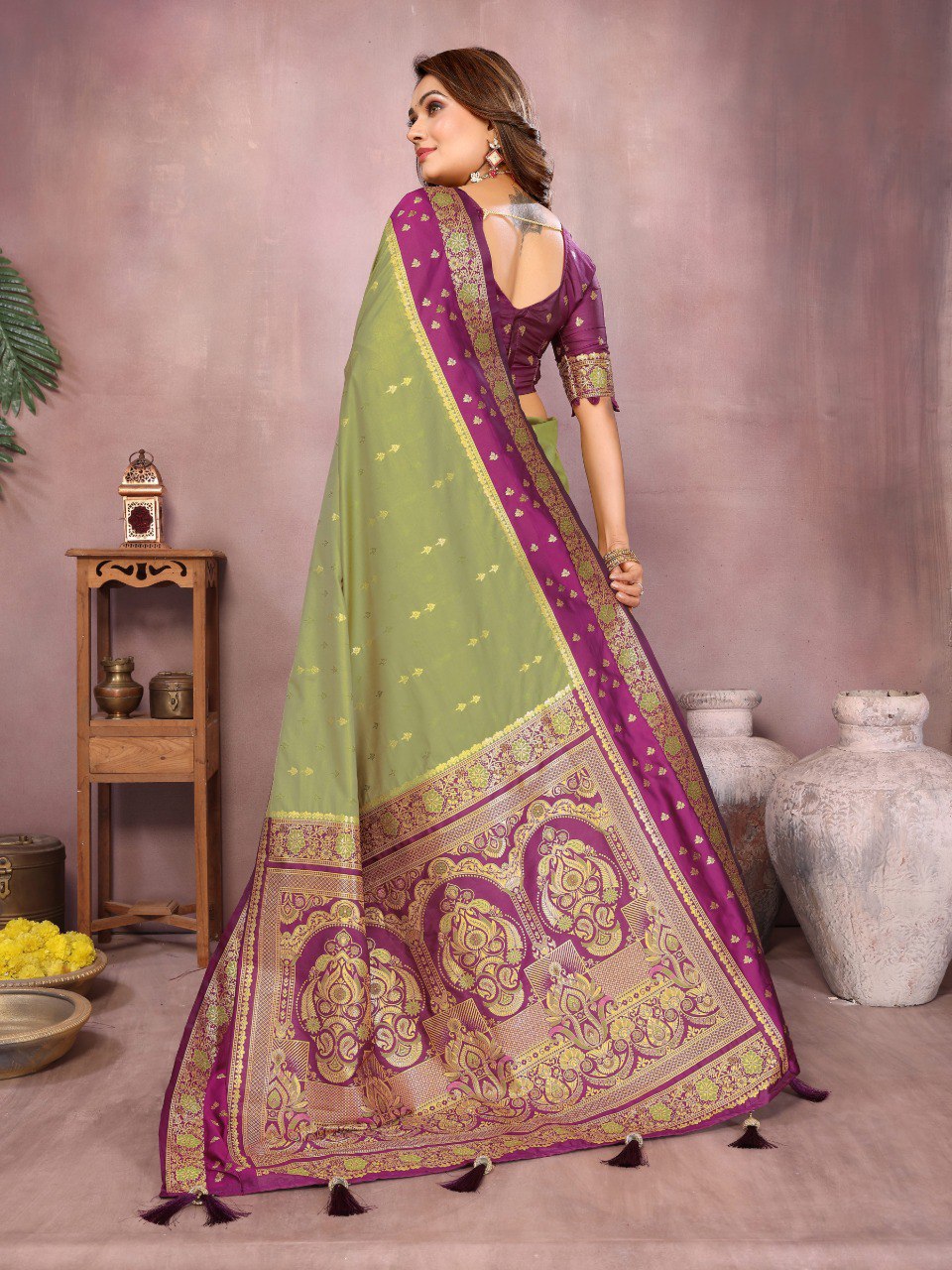 Sarangi - Pure Handloom Kalamkari Silk Saree with Zari Border & Grand Pallu | Sustainable Luxury