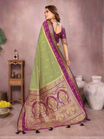 Sarangi - Pure Handloom Kalamkari Silk Saree with Zari Border & Grand Pallu | Sustainable Luxury