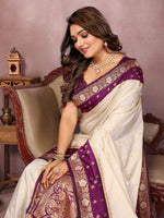 Sarangi - Pure Handloom Kalamkari Silk Saree with Zari Border & Grand Pallu | Sustainable Luxury