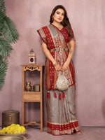 Sarangi - Pure Handloom Kalamkari Silk Saree with Zari Border & Grand Pallu | Sustainable Luxury