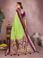 Sarangi - Pure Handloom Kalamkari Silk Saree with Zari Border & Grand Pallu | Sustainable Luxury