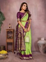 Sarangi - Pure Handloom Kalamkari Silk Saree with Zari Border & Grand Pallu | Sustainable Luxury