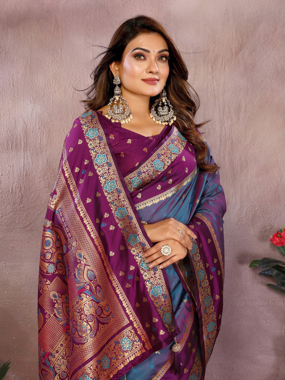 Sarangi - Pure Handloom Kalamkari Silk Saree with Zari Border & Grand Pallu | Sustainable Luxury